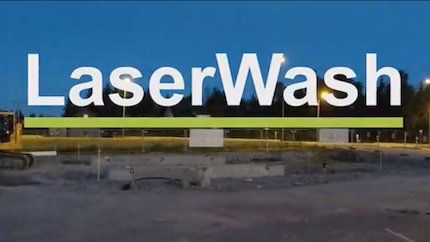 Video fra montering av hall for Laserwash